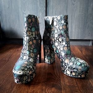 Sam Edelman brocade platform boots